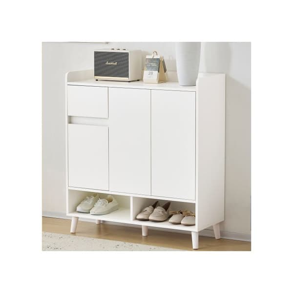 Buffé/skoarkiv med justerbar hylla, ben av massivt trä - Mått: H 99 cm x B 90 cm x D 35 cm