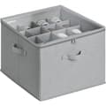Miniatyrbillede 2 af 2: Skoorganisator, stofkonstruktion, justerbare skillevægge,Grå 14 Par