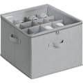 Miniatyrbillede 1 af 2: Skoorganisator, stofkonstruktion, justerbare skillevægge,Grå 14 Par