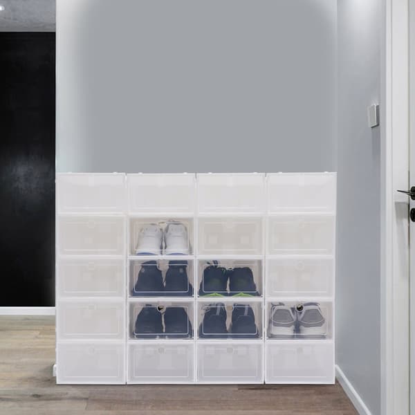 Skoopbevaringskasser, Stabelbart design, Gennemsigtige skuffer, Pladsbesparende