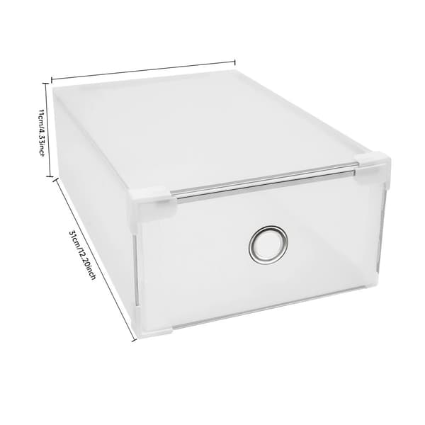 Modulärt Skoförvaringslåda Set, 20-delars kapacitet, Stapelbar design,Klar, S