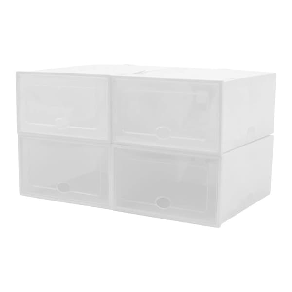 Skoorganiseringssæt, Stabelbart design, Gennemsigtige døre, 20-styk kapacitet,Type 2