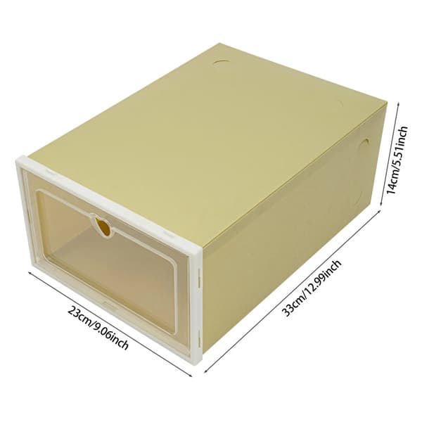Skoæskeorganisator, Stabelbart Design, Holdbare Materialer,Gul