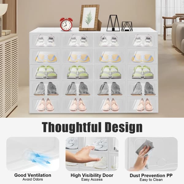 Skoorganisatör, Stapelbar Design, Hög Synlighet