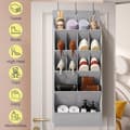 Miniatyrbillede 5 af 7: OBOSOE Dør Hængende Skoarrangør - 15 Lommer til Garderobe & Væg med 3 Kroge