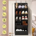 Miniatyrbillede 4 af 7: OBOSOE Dør Hængende Skoarrangør - 15 Lommer til Garderobe & Væg med 3 Kroge