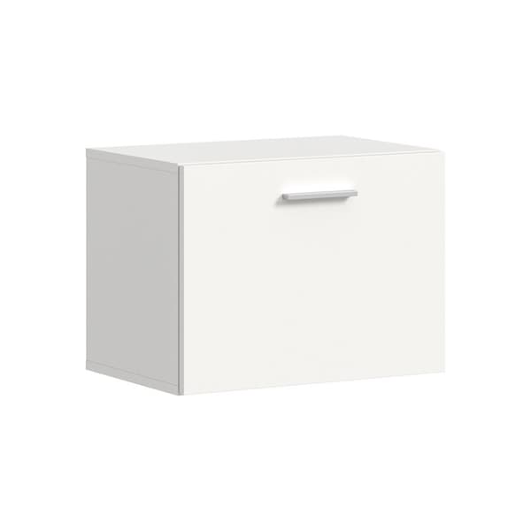 Vaga skoskab væghængt 52x39cm 1 klaplåge hvid.