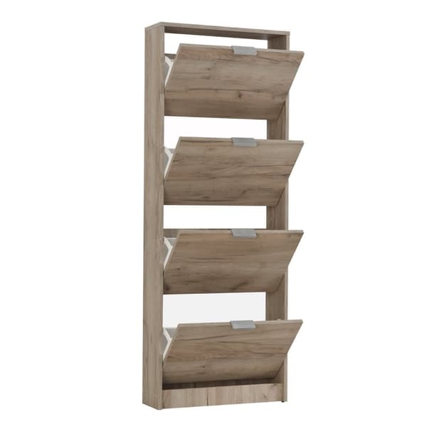 Sko Rack, 58x18x155 cm, Grå
