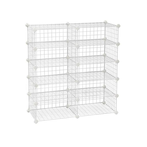 Skoställ rektangulär skoorganisator vit