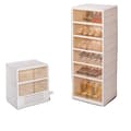 Miniatyrbillede 1 af 2: Sko Rack, Plast Foldbar Type, 6 Lag, 6 Rum,HVID