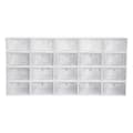 Miniatyrbild 2 av 2: Skoförvaringslådor, 20-pack, stapelbara, transparenta,VIT
