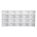 Miniatyrbild 1 av 2: Skoförvaringslådor, 20-pack, stapelbara, transparenta,VIT