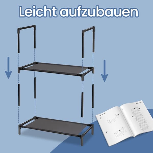 Rootz 10 Level Shoe Rack - Shoe Storage - Shoe Shelf - Space Saving Design - 45x28x173cm
