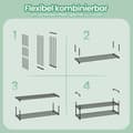 Miniatyrbild 4 av 5: Rootz 2 Level Shoe Shelf - Metal Shoe Stand - Shoe Storage - Easy Assembly - 92 cm x 30cm x 33 cm