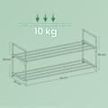 Miniatyrbild 5 av 5: Rootz 2 Level Shoe Shelf - Metal Shoe Stand - Shoe Storage - Easy Assembly - 92 cm x 30cm x 33 cm
