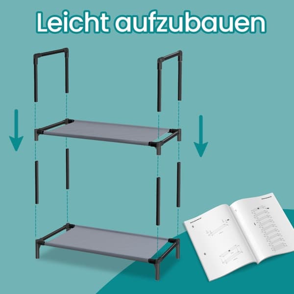 Rootz 10 -niveau sko rack - skoarrangør - fodtøj hylde - pladsbesparelse - 28 cm x 45 cm x 173 cm