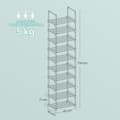 Miniatyrbild 5 av 5: Rootz 10 Level Shoe Shelf - Open Shoe Cabinet - Smal Shos Stand - Space Saver - 45 cm x 30cm x 174 cm