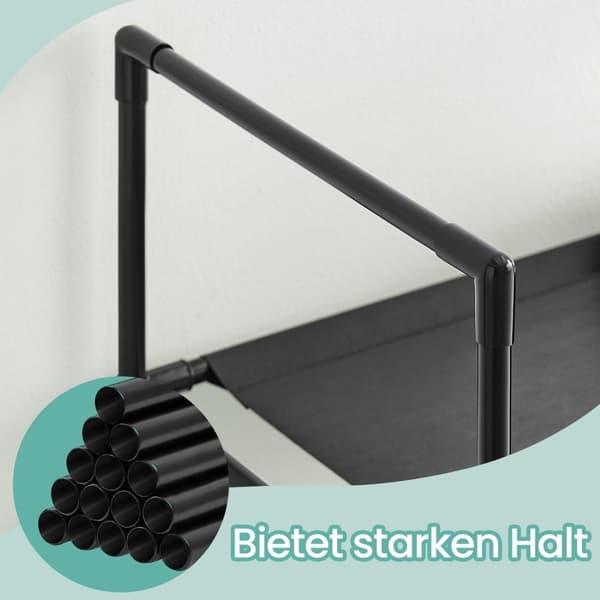 ROOTZ 10 Level Shoe Rack - Skoopbevaring - Fodtøjsarrangør - Metalrør - Rumbesparende - 33 x 33 x 173 cm