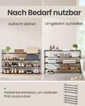 Miniatyrbild 3 av 6: Rootz 4 Level Shoe Shelf - Shoe Rack - Shoe Organizer - Håll 25-30 par - Metallrör - Plastanslutningar - 30 cm x 117 cm x 75 cm