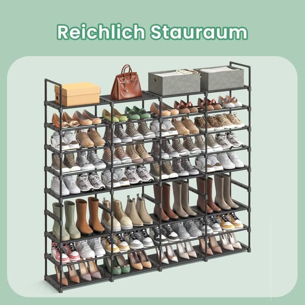 Rootz 8 Level Shoe Rack - Shoe Shelf - Storage Organizer - Space Saver - 29,5 cm x 171,1 cm x 157,6 cm