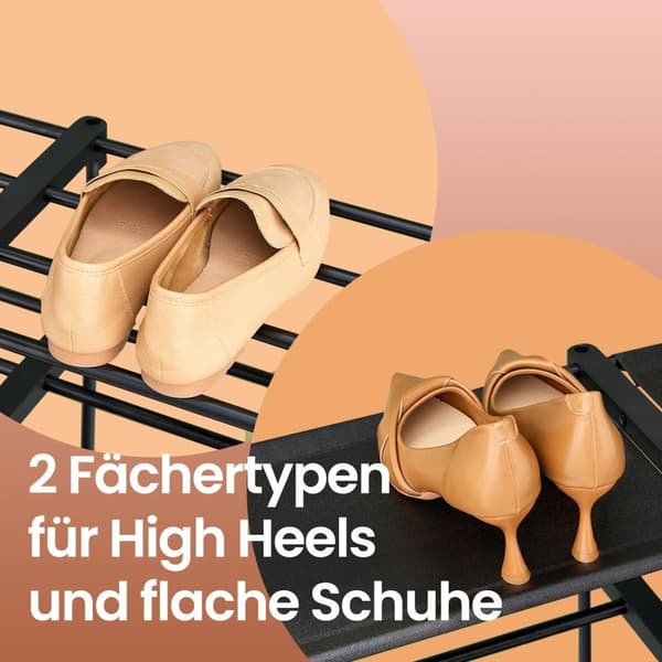 Rootz 8 -niveau Schuhregal - Skohylde - Opbevaringsstativ - Justerbare hylder - Fleece -materiale - 29,5 cm x 86,9 cm x 157,6 cm