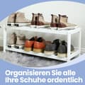 Miniatyrbild 3 av 5: Rootz Bamboo Shoe Shelf - Shoe Organizer - Lagringsställ - Idealisk för sneakers & stövlar - 70 cm x 26 cm x 33 cm