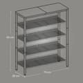 Miniatyrbillede 5 af 5: Rootz Schuhregal - Skohylde - 5 -lags skostativ - Rumbesparende opbevaring - 75 cm x 30 cm x 93 cm
