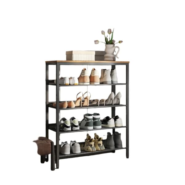 Rootz Schuhregal - Skohylde - 5 -lags skostativ - Rumbesparende opbevaring - 75 cm x 30 cm x 93 cm