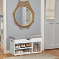 Miniatyrbillede 2 af 5: Rootz Shoe Bench med opbevaring - godt polstret - Entryway Bench - Nøglefordel: 3 åbne rum - 30 cm x 80 cm x 44 cm