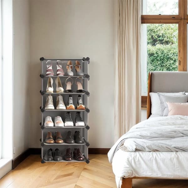 Rootz Schuhregal -hyllyjärjestelmä - Plug -in -hylly - hyllyn järjestäjä - mukautuva suunnittelu - 43x31x173cm tai 83x31x88cm