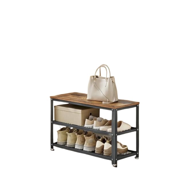 Rootz Shoe Bench - Kengän hylly - hilakenkäjärjestäjä - tilaa säästävä muotoilu - 73 cm x 45 cm x 30 cm
