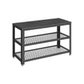 Miniatyrbild 1 av 6: Rootz Shoe Bench - Storage Bench - Shoe Rack - Organisera skor - 30x73x45cm Black - Träflipplatta & stål