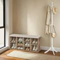 Miniatyrbillede 2 af 5: Rootz Shoe Bench - Skohylde - Indgangssæder - Organiser sko - 30,1 cm x 104,1 cm x 48,1 cm - Kamelbrun linnimitet