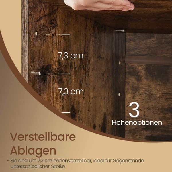 Rootz -kenkäpenkki säilytystilassa - kengän hylly istuimella - kengän järjestäjä - Vintage Brown - 30,4 cm x 78,6 cm x 48,1 cm