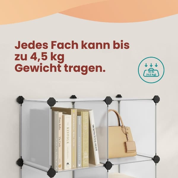 Rootz Shelf System Shoe Shelf - Lagringsenhet - Modulär arrangör - Hållbar PP -plast och metall - 153 x 133 x 31 cm