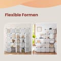 Miniatyrbild 5 av 5: Rootz Shelf System Shoe Shelf - Lagringsenhet - Modulär arrangör - Hållbar PP -plast och metall - 153 x 133 x 31 cm