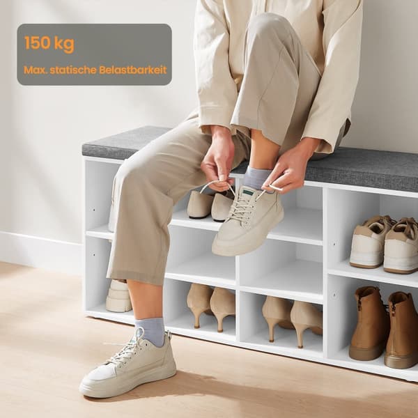 Rootz Shoe Bench - Kengän hylly - Syömätavan järjestäjä - Avaruusoptimointi - 104 cm x 30cm x 48cm