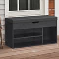 Miniatyrbillede 2 af 6: Rootz Shoe Bench med opbevaring - Indgangsbænk - skoarrangør - godt polstret - 3 åbne rum - 30x80x44cm