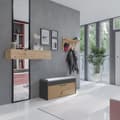 Miniatyrbild 6 av 6: SKOSKÅP PARMA ANTRACIT EK ARTISAN MED SITS OCH FÖRVARING FÖR HEMMAKONTOR