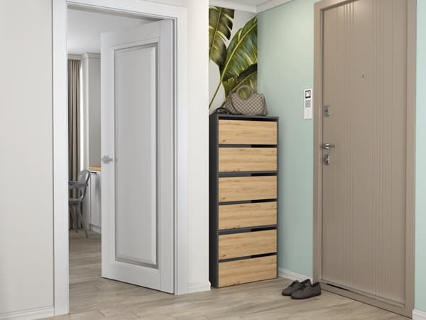 KENKÄKAAPPI MODO 2 HYLLYÄ ANTRASIITIN TAMMI ARTISAN KOTITOIMISTOLLE