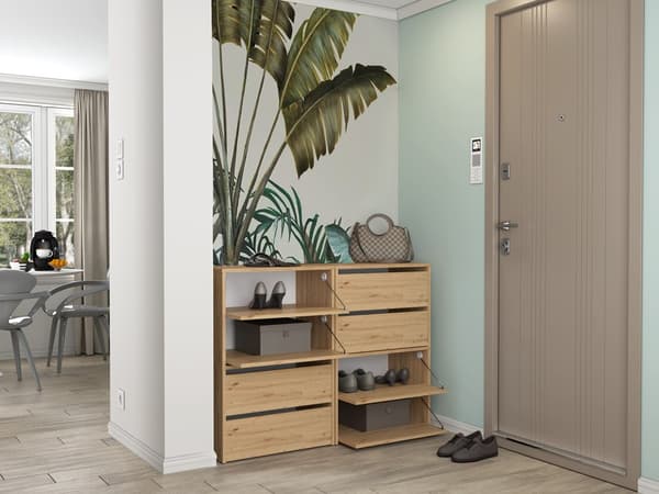 SKOSKAB SKO MODO X2 DOBBELT 4 HYLDER ARTISAN EGEHUS TIL HJEMMEKONTOR