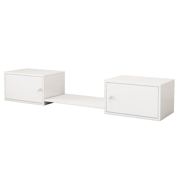 Skoskab med bænk 189×40×34,5 cm – hvide multimøbler til entré
