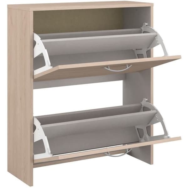 Skoskåp med 2 klaffar - EASY LIFE - Ek - 66,5 x 78,5 x 25,1 - PARISOT