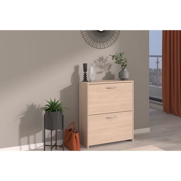 Skoskåp med 2 klaffar - EASY LIFE - Ek - 66,5 x 78,5 x 25,1 - PARISOT