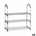 Miniatyrbillede 1 af 5: Skostativ Kipit 1064 Sølvfarvet 58 x 26 x 58 cm 3 Hylder