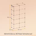 Miniatyrbillede 6 af 6: ROOTZ 10 COMMENT SHOE SHAP - SHOE CABINET - SHOE ORGANSIERER - ABS & PP Plastic - Steel Frame - 32x82x152cm - Rumbesparende løsning
