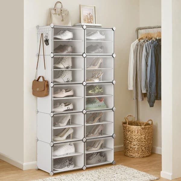 ROOTZ 10 COMMENT SHOE SHAP - SHOE CABINET - SHOE ORGANSIERER - ABS & PP Plastic - Steel Frame - 32x82x152cm - Rumbesparende løsning