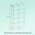 Miniatyrbillede 6 af 6: ROOTZ SHOE SHEM 10 COMMENT KABINET - Opbevaringsarrangør - Sko rack - Holdbar ABS & PP - 30x40x30cm rum. - 32x82x152cm samlet