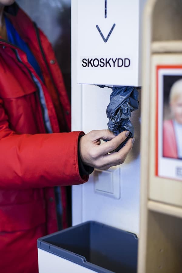 Dispenser för skoskydd 60x12x16cm vit