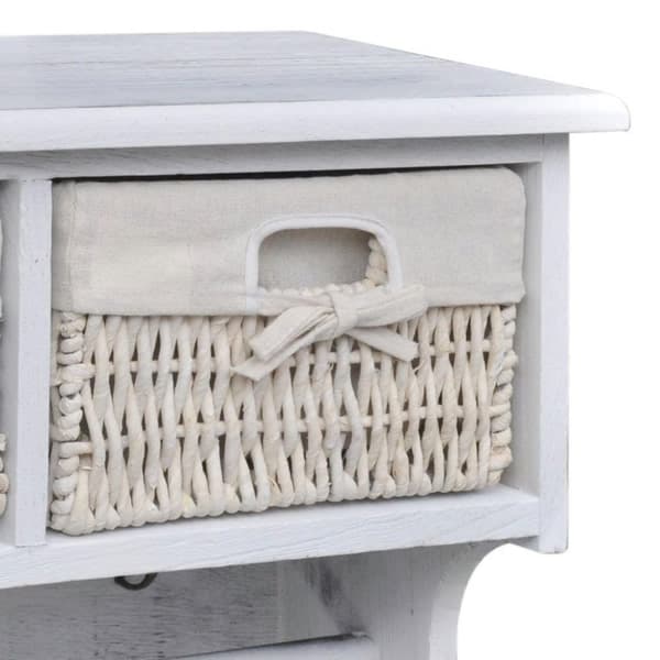 vidaXL Vegghylle hvit 60x23,5x33 cm keisertre